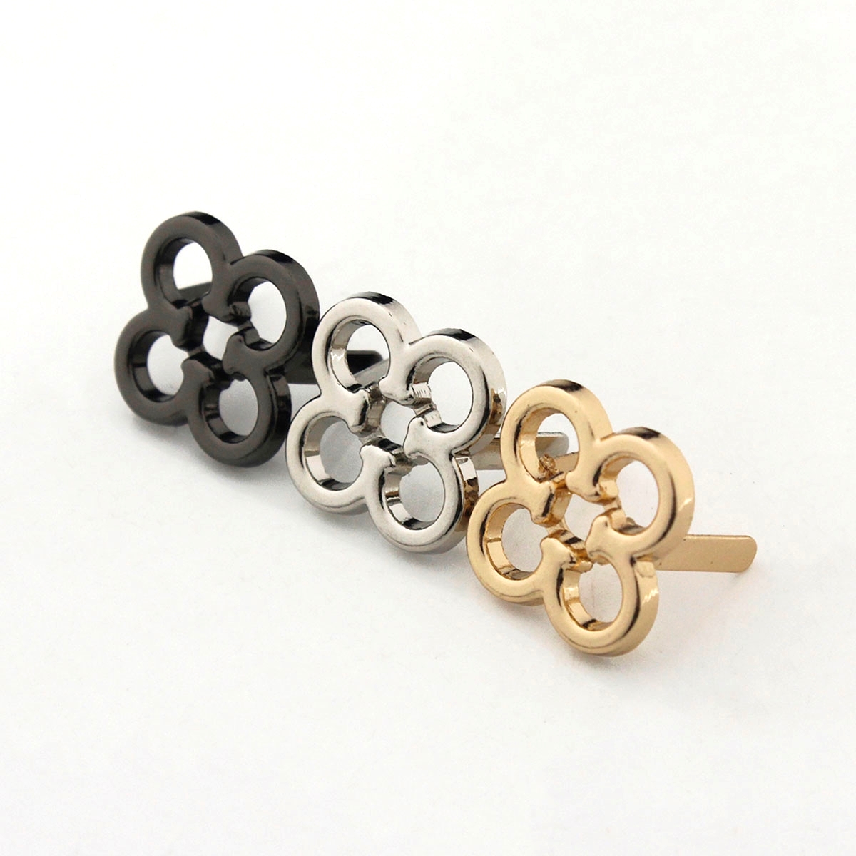 Resin Art Ring - 2 Stück Metall-Blumenform, verzierte Schnalle, Tasche,