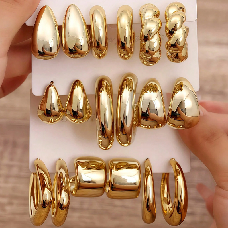 Resin Art Ring - 18 Teile/satz Mode Wasser Tropfen Ohrring