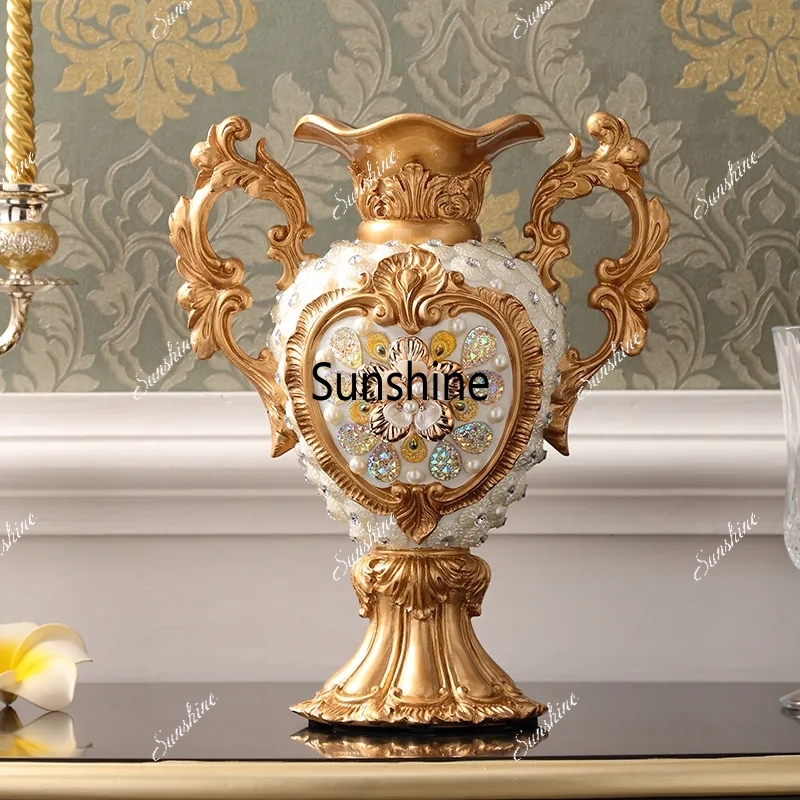 Resin Art For Wedding Gift - Europäischen Luxus Palace Harz Vase Ornamente