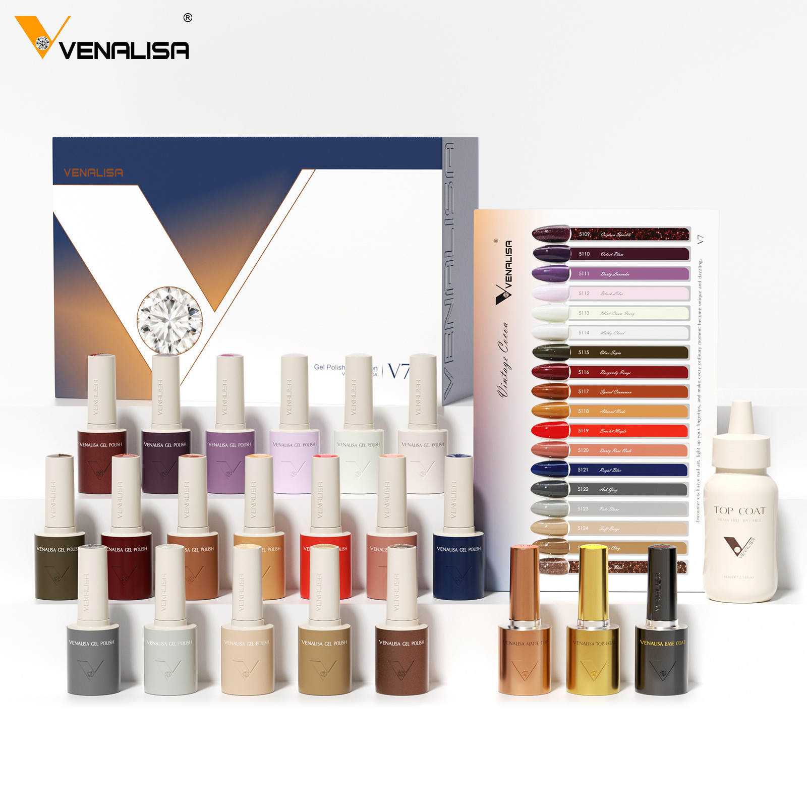Resin Art Use - VENALISA V7 Gel-Nagellack 18 Farben Herbst-Winter