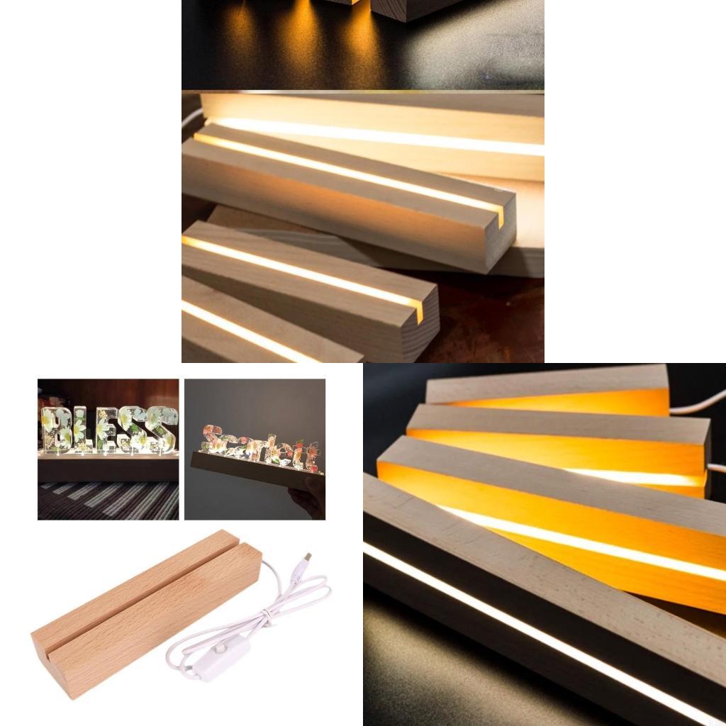Resin Art Use - R3MC Holzlicht Display Basis Holz LED