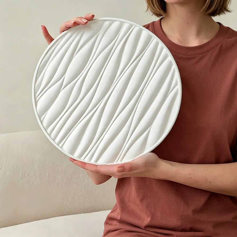 Resin Art Kit With Molds - Große runde Silikonform für Wellenmuster-Zement- und