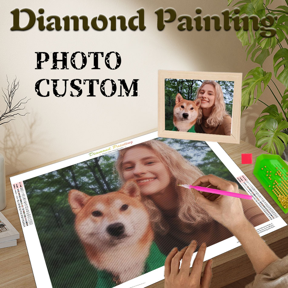 Resin Art For Wedding Gift - PhotoCustom Diamantmalerei Wandkunst DIY Handwerk Benutzerdefinierte
