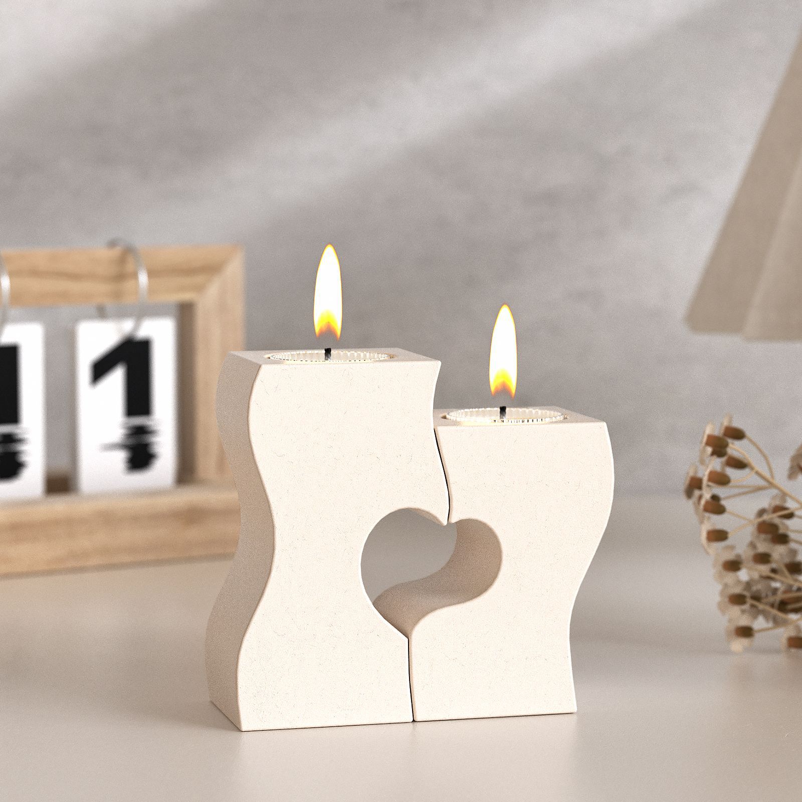 Resin Art Kit With Molds - S Herz Kerzenständer Silikon Formen DIY