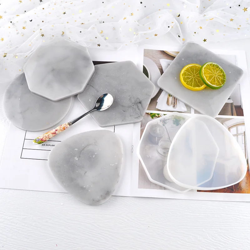 Resin Art Table - Geometrische Untersetzer-Form im mehreren Stil, dreieckig,