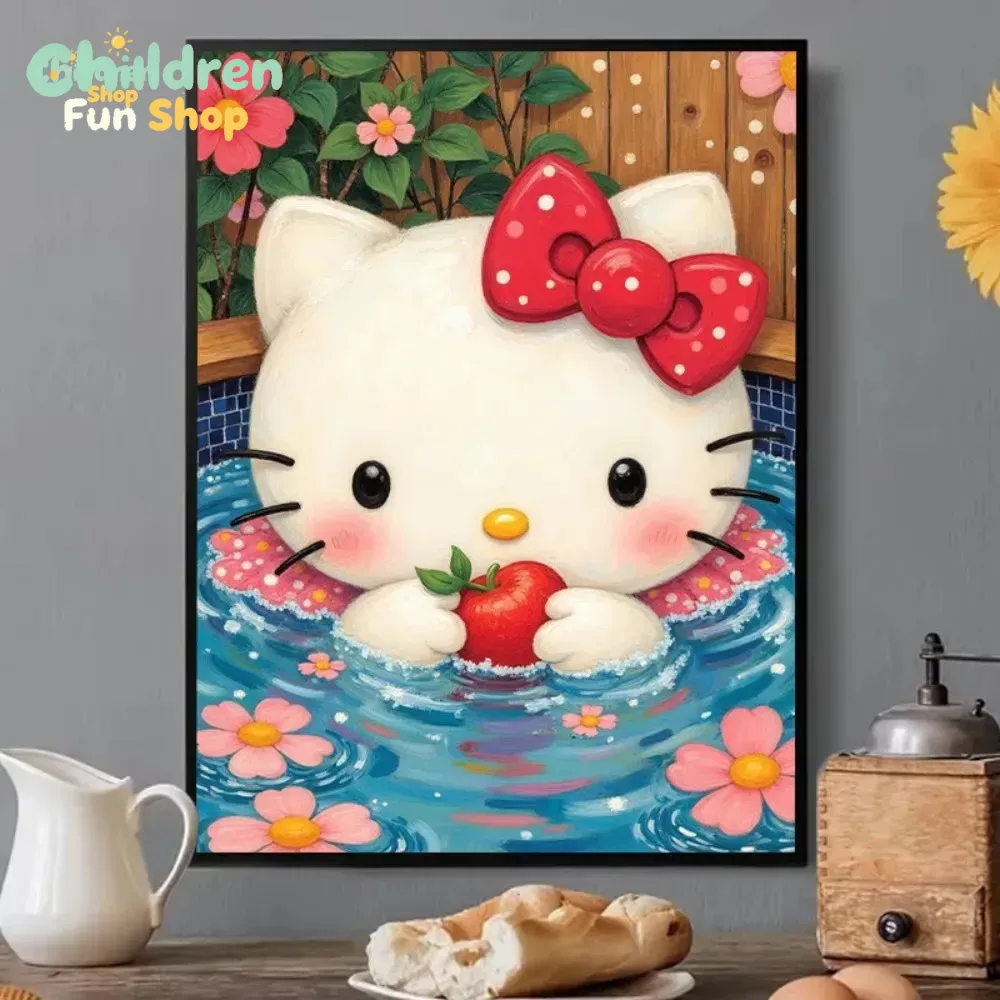 Resin Art Work - Diamantmalerei Sanrio Niedliche Cartoon Hello Kitty