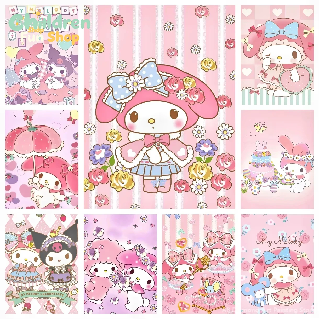 Resin Art Frame - My Melody Sanrio Diamantmalerei Niedliches Handgemachtes
