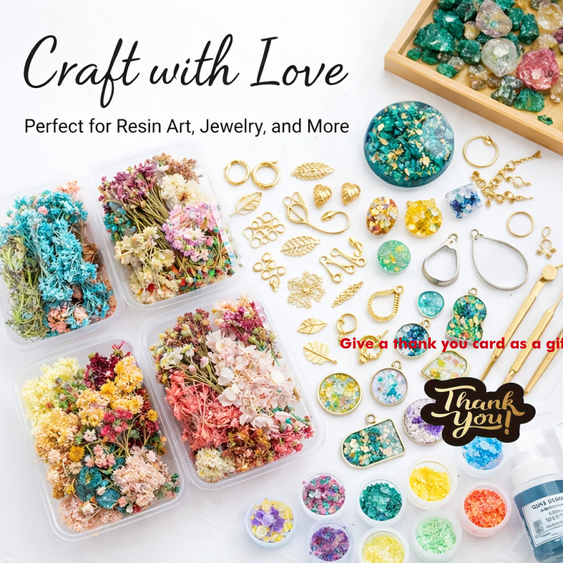 Resin Art For Wedding Gift - 10er-Set Gemischte Getrocknete Blumensträuße - Vorgefertigte