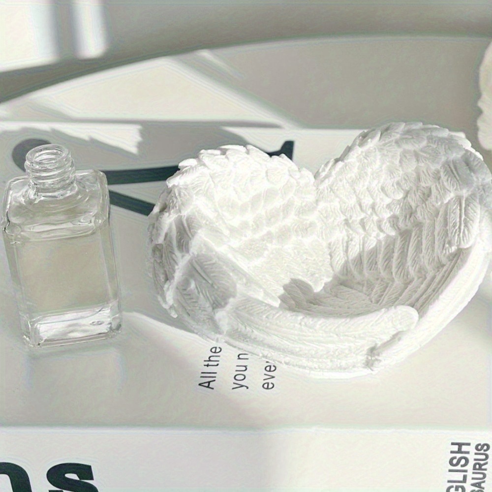 Resin Art Kit With Molds - 1 Stück Engelsflügel-Herz-Silikonform mit mehrlagigem Flügel-Design