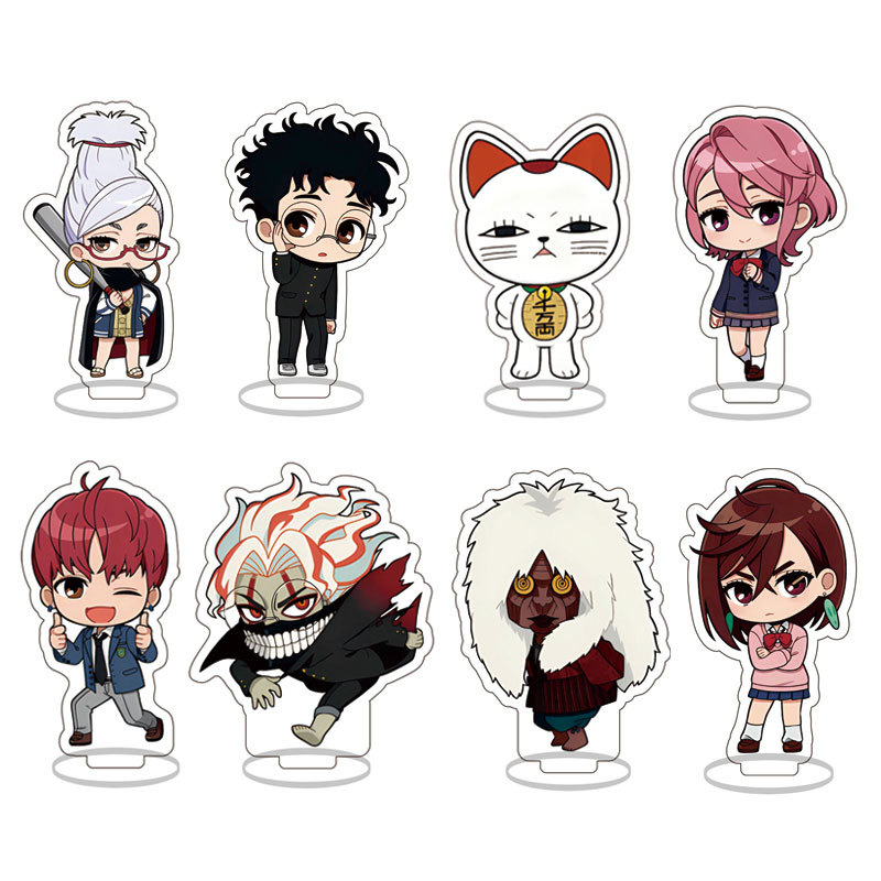 Resin Art Things - Anime Dandadan Acryl-Standmodell Deko-Platte Originelle Tischdekoration
