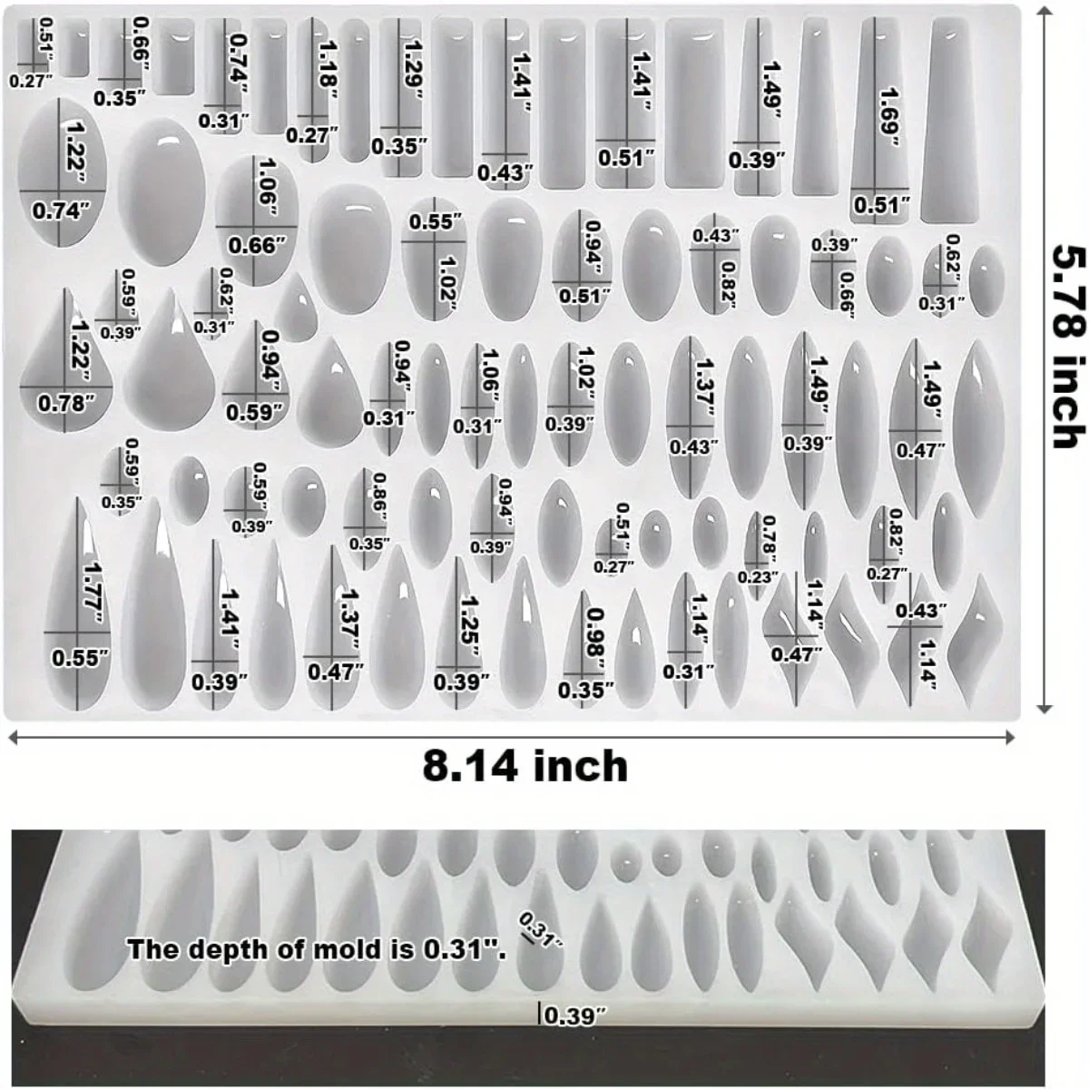 Ohrstecker-Silikonform mit 41  – Resin Art Kit With Molds Bewertung und Preis