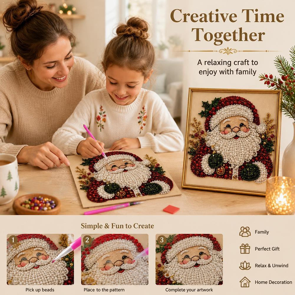 Weihnachtsmann Perlen-Kunst DI – Resin Art Frame Bewertung und Preis