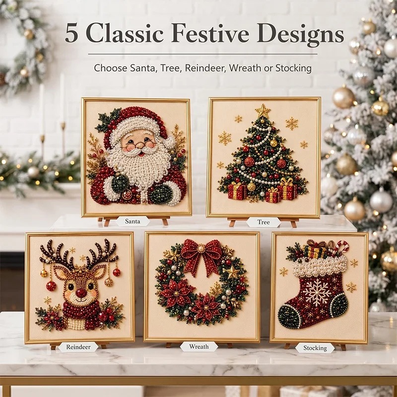 Weihnachts-Perlen-Diamant-Male – Resin Art Frame Bewertung und Preis
