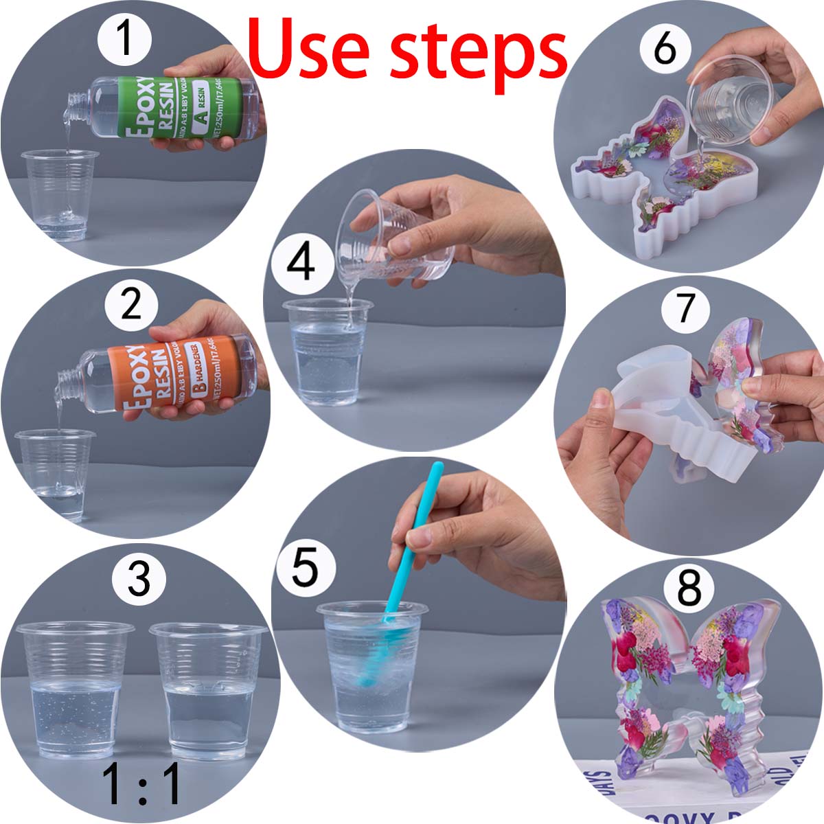 Epoxidharz-Set mit 1:1-Verhält – Resin Art Kit With Molds Bewertung und Preis