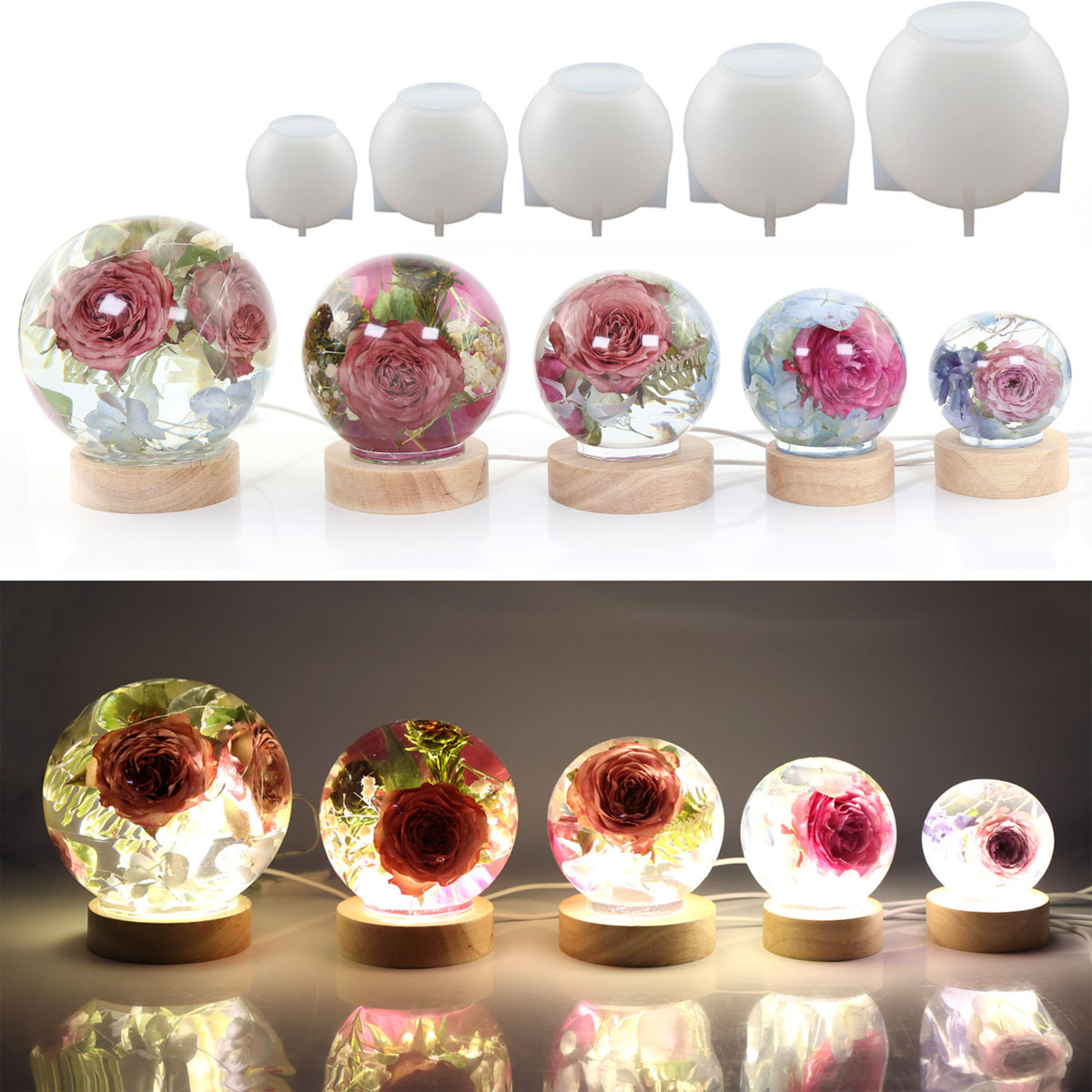 65–120 mm Kugel-Kugel-Silikonf – Resin Art Kit With Molds Bewertung und Preis