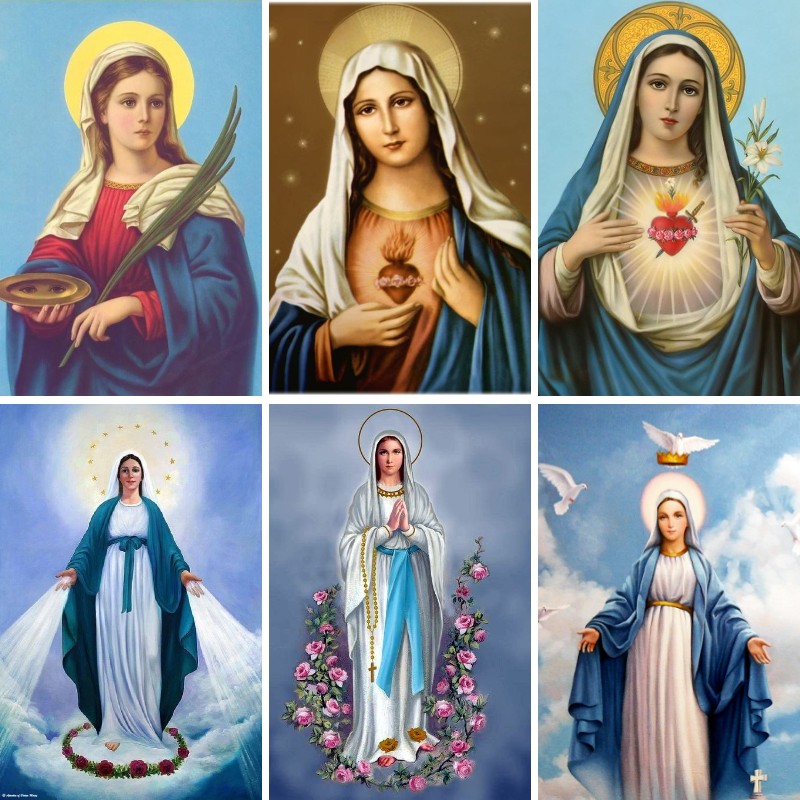 Diamant malerei Mary im Gebet, – Resin Art Mary Bewertung und Preis