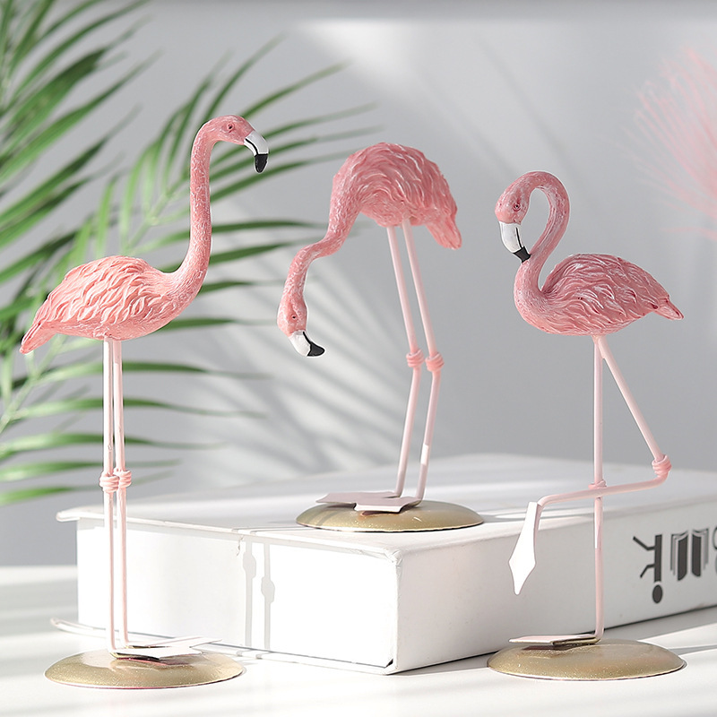 3 Stück Rosa Flamingo-Figuren  – Resin Art For Wedding Gift Bewertung und Preis