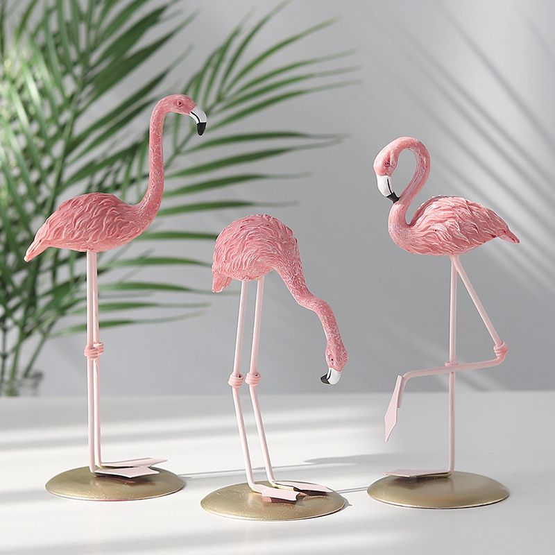 3 Stück Rosa Flamingo-Figuren  – Resin Art For Wedding Gift Bewertung und Preis