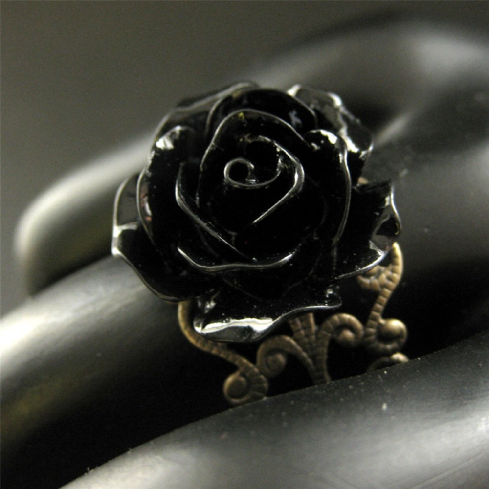 Temperament Retro Schwarz Harz – Resin Art Ring Bewertung und Preis