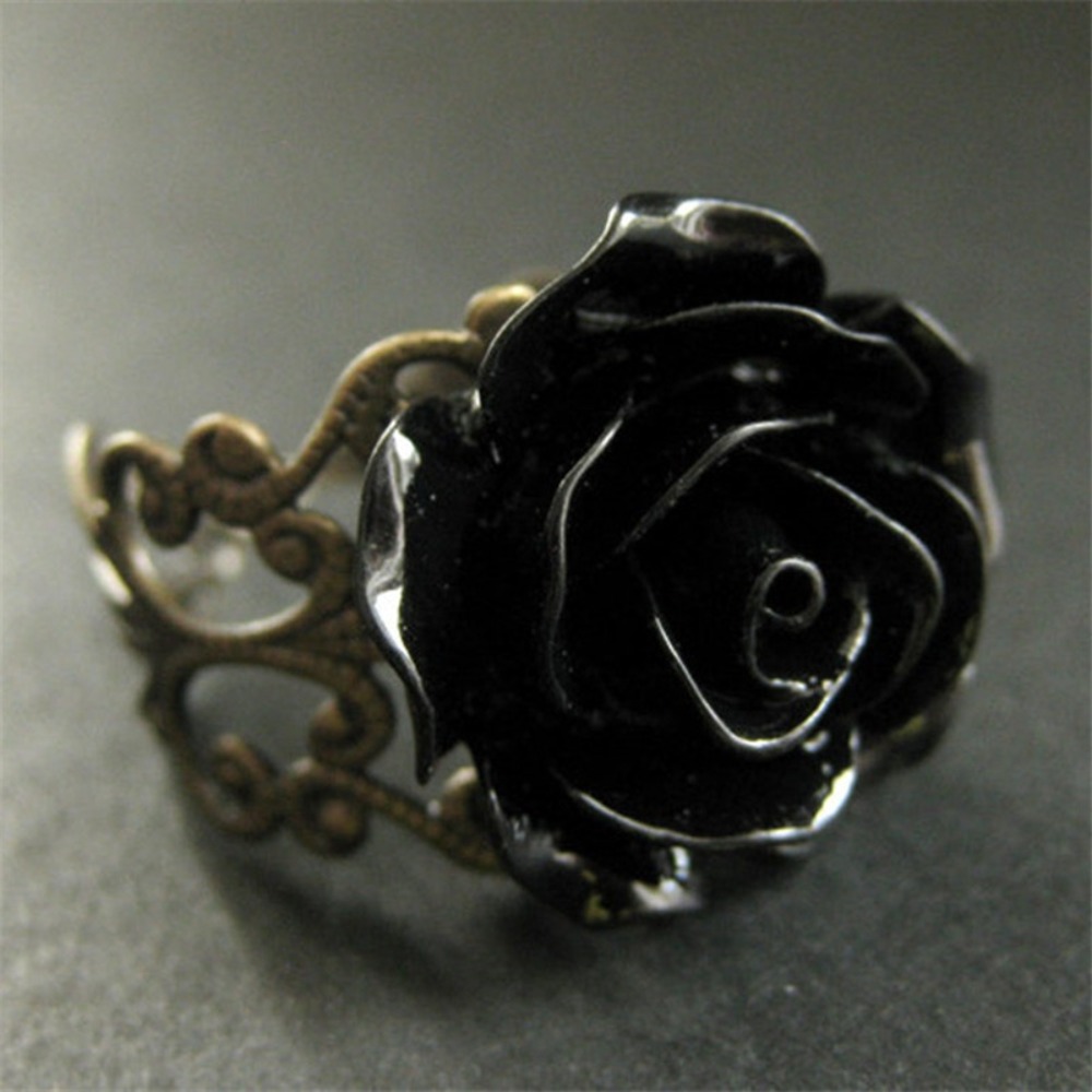 Temperament Retro Schwarz Harz – Resin Art Ring Bewertung und Preis