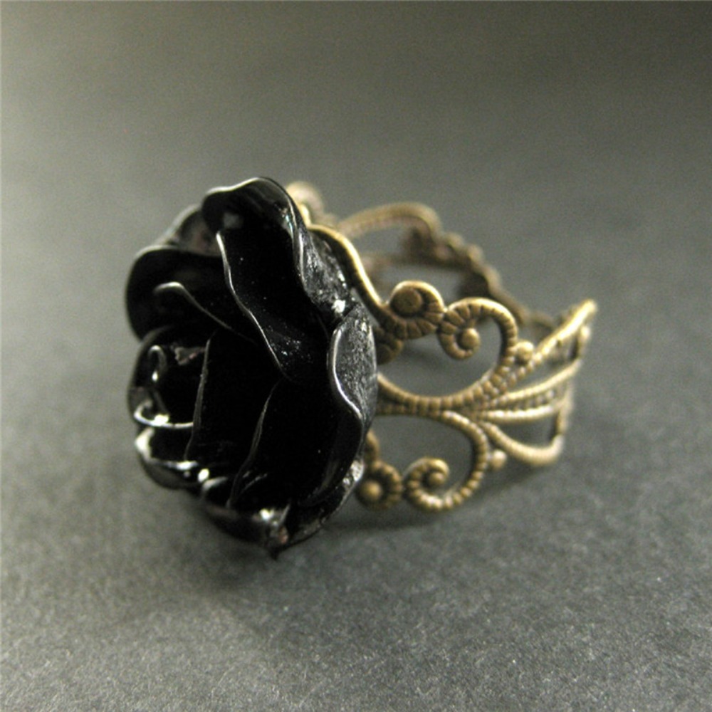 Temperament Retro Schwarz Harz – Resin Art Ring Bewertung und Preis