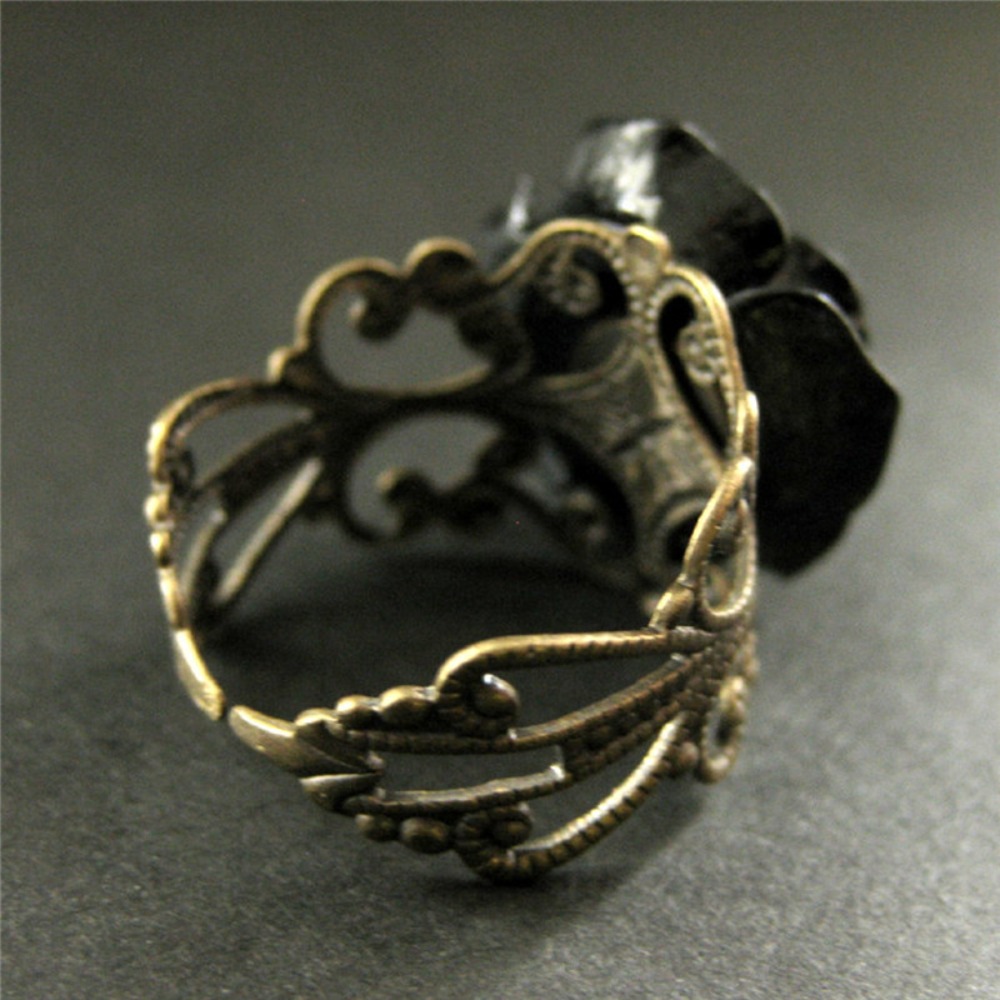 Temperament Retro Schwarz Harz – Resin Art Ring Bewertung und Preis