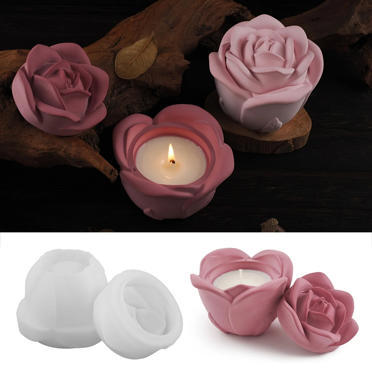 2-teiliges Set, rosenförmige S – Resin Art Kit With Molds Bewertung und Preis