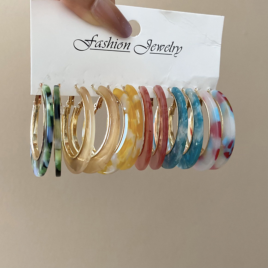 Mode großer Kreis Acryl Ohrrin – Resin Art Ring Bewertung und Preis