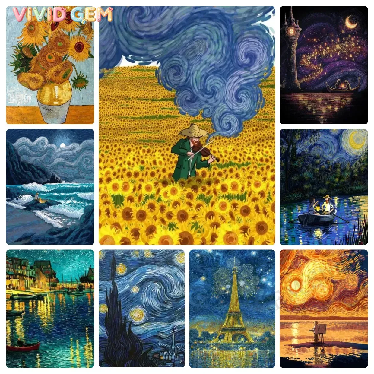 VIVID GEM Vincent Van Gogh Ste – Resin Art Work Bewertung und Preis