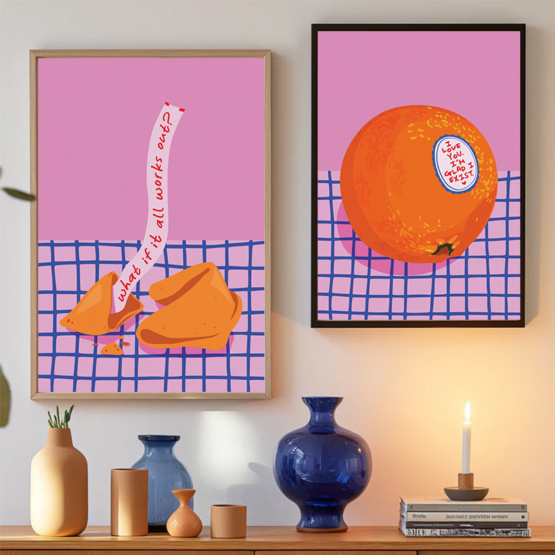 Rosa-blaues Diamant-Poster, „W – Resin Art What Is It Bewertung und Preis